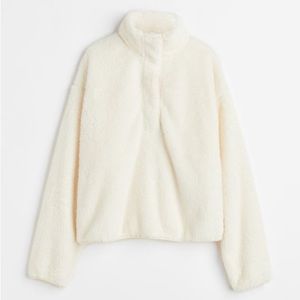 Cream Faux Shearling Sweater